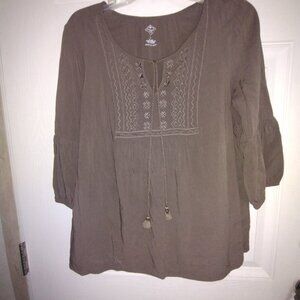 ST JOHN'S BAY CUTE BOHEMIAN TOP